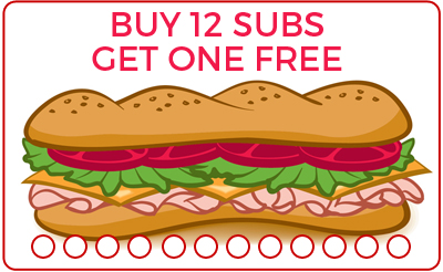 Sub Card - Buy 12 Subs Get 1 Free